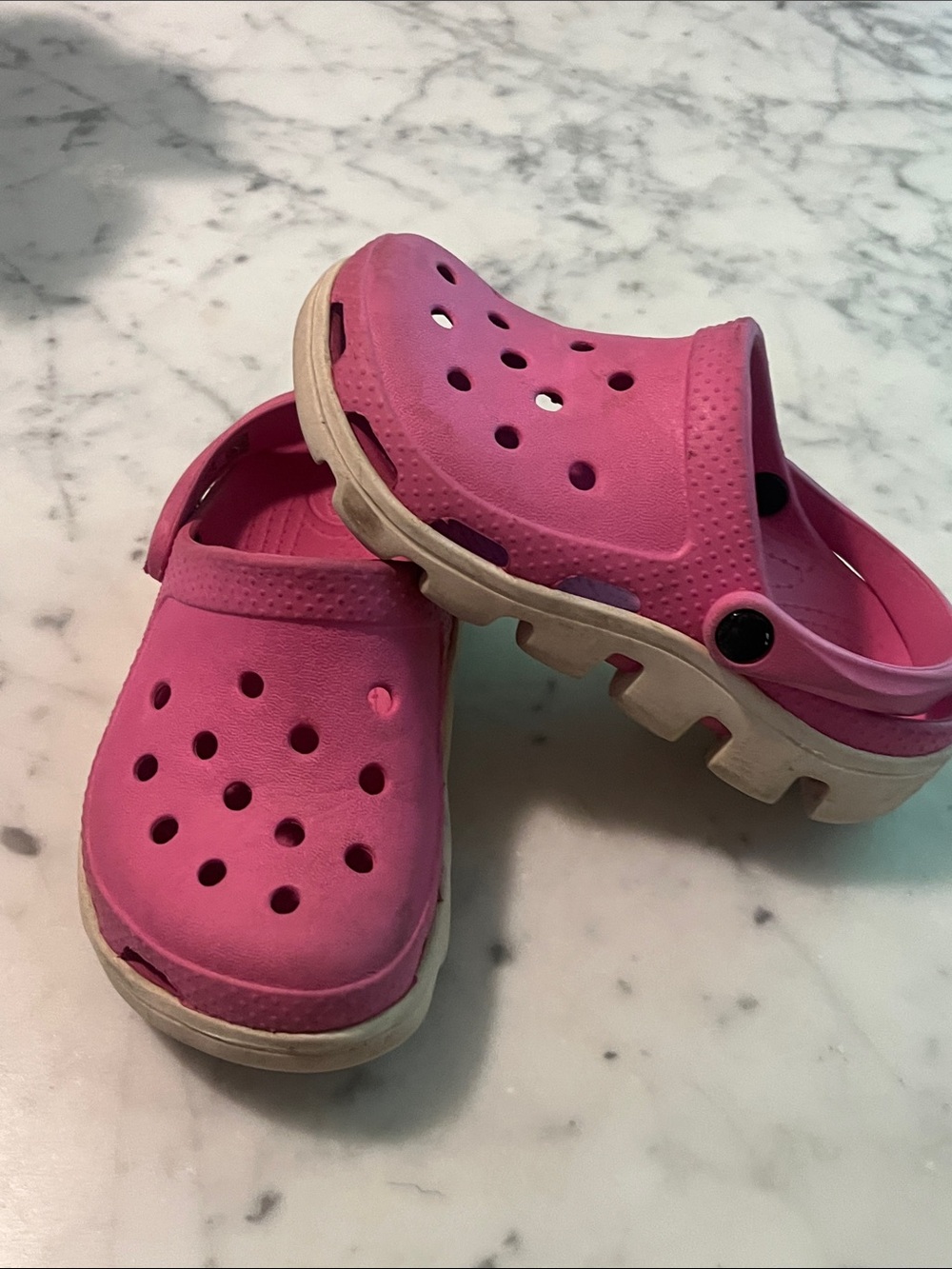 CROCS Kids Pink Clog with White Sole